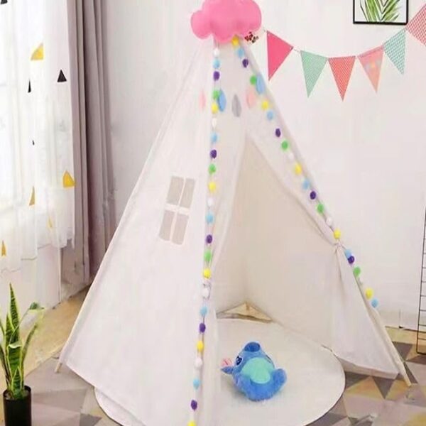 Foldable Large Playhouse Indoor and Outdoor Teepee Tent for Children - Sparking Imaginations with Versatile Fun, Perfect for Playtime Indoors or Out in the Great Outdoors 120 X 140 X 120 cm.