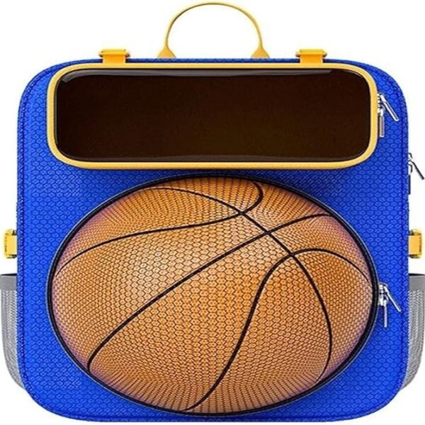 Creative Design Waterproof Breathable Large Capacity Cute Looking Basket Ball Theme Double Shoulder School Travel Sport Bag Backpack For Kids 32 X 39 X 15 Cm Multicolor