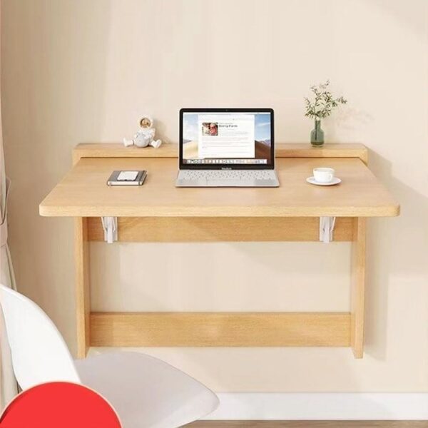 Wall Mounted Desk Folding Wall Table Floating Desk Laptop Desk Convertible Storage Rack Shelf Drop-Leaf Dining Table Space Saving Computer Workstation Coffee Bar Table.