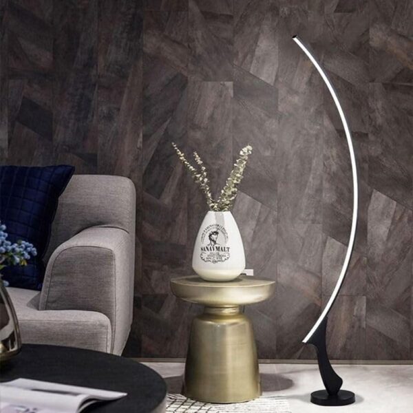 Classic Temperature \U0026 Step Less Dimmable Brightness Minimalist Arc Standing Floor Lamp For Living Room Bedroom Office Lounge 30 X 30 X 150 Cm Black/White
