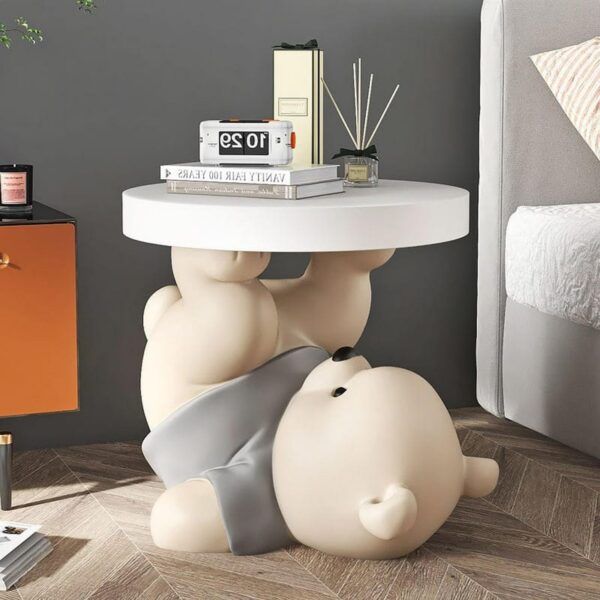Bear Statue Side Table Coffee Table Bedside Tables Modern Sofa Table End Table Living Room Home Decoration Table For Dinning or Living Room.