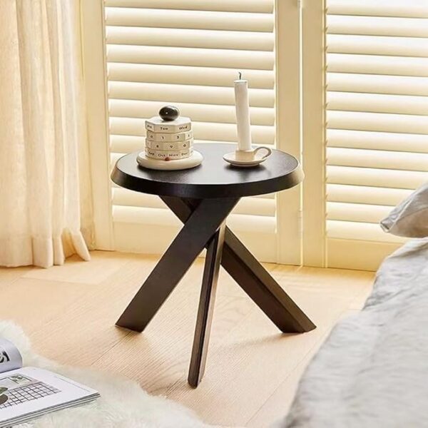 Solid Wood Coffee Table in Japanese Style for Household, Side Table with Mortise and Tenon Structure, Modern Minimalist Living Room Sofa Corner Table for Home Office Furniture 35x35x45 cm.