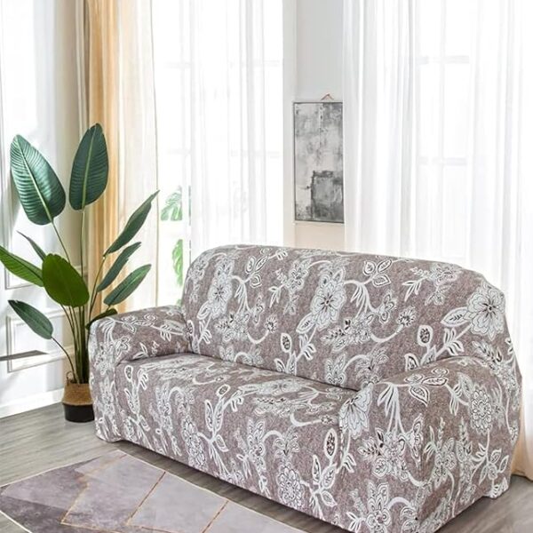 3-Seater Exquisitely Floral Designed Wrinkle Free Anti-slip 360-degree Full Coverage Sofa Slipcover Printed Sofa Cover Stretch Couch Cover Sofa Slipcovers for Living Room (Design 2)
