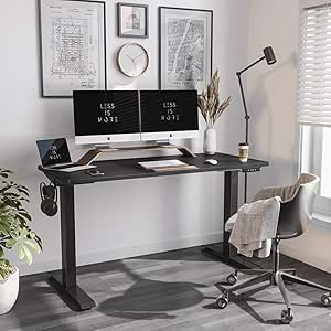 Multifunctional Modern Design Electronic Control Adjustable Height Computer Desk - Gaming Table with Cup Holder and Hook Ergonomic and Stylish Workspace Solution for Home Office 120x60x75 cm.
