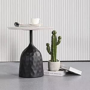 Stylish Nesting Side Tables Round Design with Sleek Finish, Versatile and Space-Saving, Modern Accent Tables for Living Room, Bedroom, or Office, Perfect for Small Spaces 58 x 50 CM.