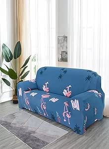 3-Seater Exquisitely Floral Designed Wrinkle Free Anti-slip 360-degree Full Coverage Sofa Slipcover Printed Sofa Cover Stretch Couch Cover Sofa Slipcovers for Living Room (Design 9)
