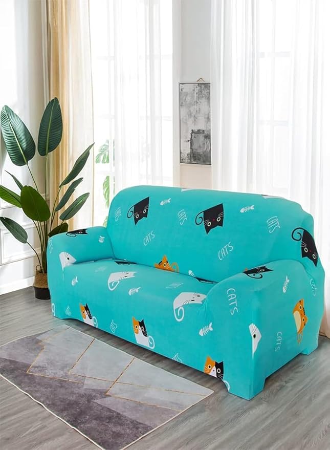 31 3-Seater Exquisitely Floral Designed Wrinkle Free Anti-slip 360-degree Full Coverage Sofa Slipcover Printed Sofa Cover Stretch Couch Cover Sofa Slipcovers for Living Room (Design 1) - Image 1