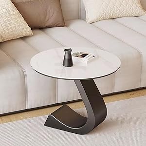 Multifunction Unique Design Coffee Table - Round Top Side Table with Strong Base - Versatile Snack Table, Corner Table, and Nightstand - Stylish and Durable Furniture for Living Room 40x52 cm