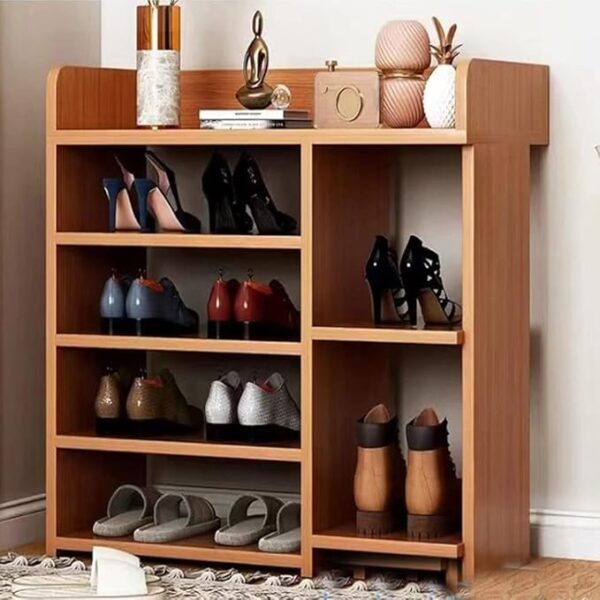 Wooden Shoe Rack, Shoe Cabinet Free Standing Entryway Closed Shoes Organizer, Multi-Function Storage Shelf, Wood Made Home House Office Furniture, Boots Stand 63 x 20 x 60 cm.