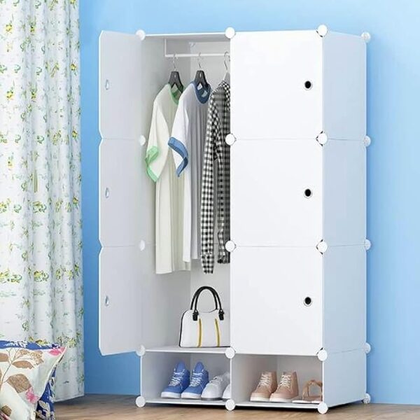 Elevate Your Bedroom Organization with Our Premium Resin Assembly Wardrobes Functional and Stylish Closet Clothes Storage Rack for Your Home Furniture Needs.