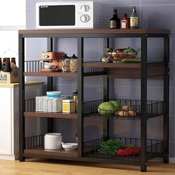 Kitchen Rack with Storage Cabinet,Multi Function Microwave Oven Stand, Save Space Organizer Shelf for Utensils, Vegetable, Fruit. 80 x 30 x 80 cm