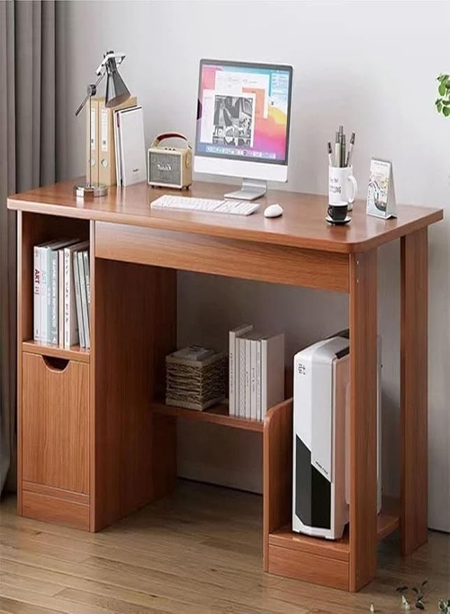 66 Modern Simple Home Office Study Computer Table Desk 100 x 37 x 72 cm - Image 1