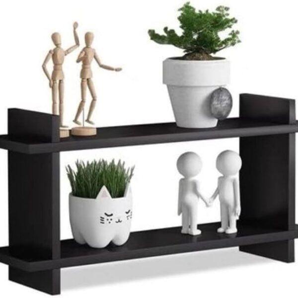 Wall Shelf Storage PVC Sheet Waterproof Wooden Bookcase Cabinet 40x15x30 CM