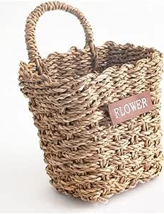 Wooden Flowers Basket Vase (12 x 13 x 14 CM)