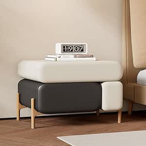 Fully Assembled Multipurpose 3-Drawer Nightstand with Rounded Corners and Leather-Wrapped Design – Stylish and Functional Side Table for Bedroom, Office – Modern Accent Furniture 50x40x50 cm.