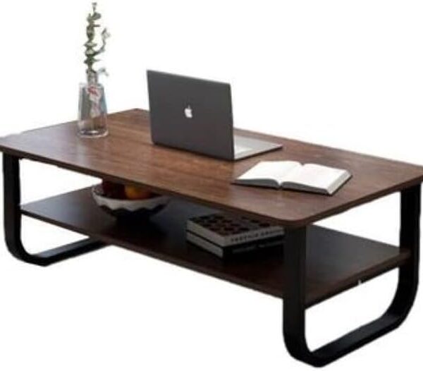 Coffee Table and Study Desk - Modern Design Marble Laptop Table for Home, Office, and Study Room - Laptop Desk (45 x 41 x 80 CM, Brown)